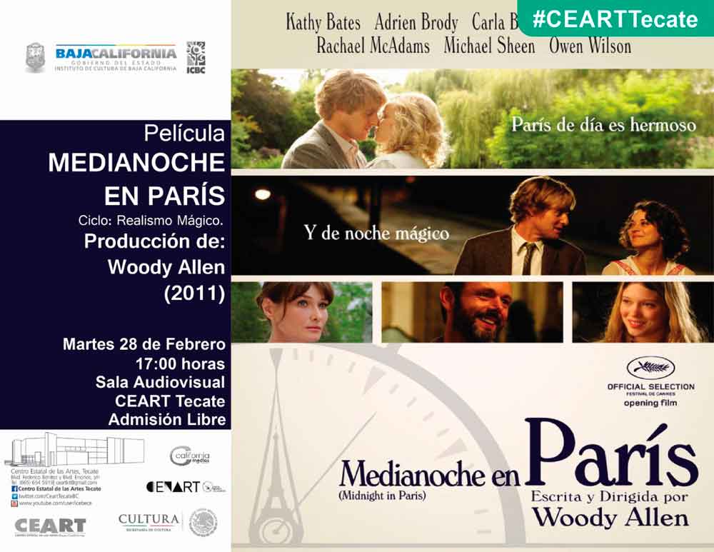 Concluye Ciclo del Realismo Mágico con película “Medianoche en París”