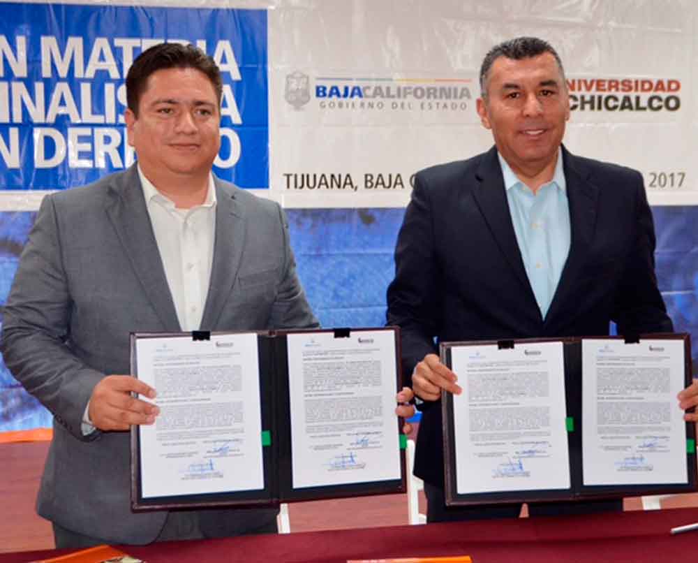 Firma Gobierno de BC  y Universidad Xochicalco convenio de colaboración en materia de justicia