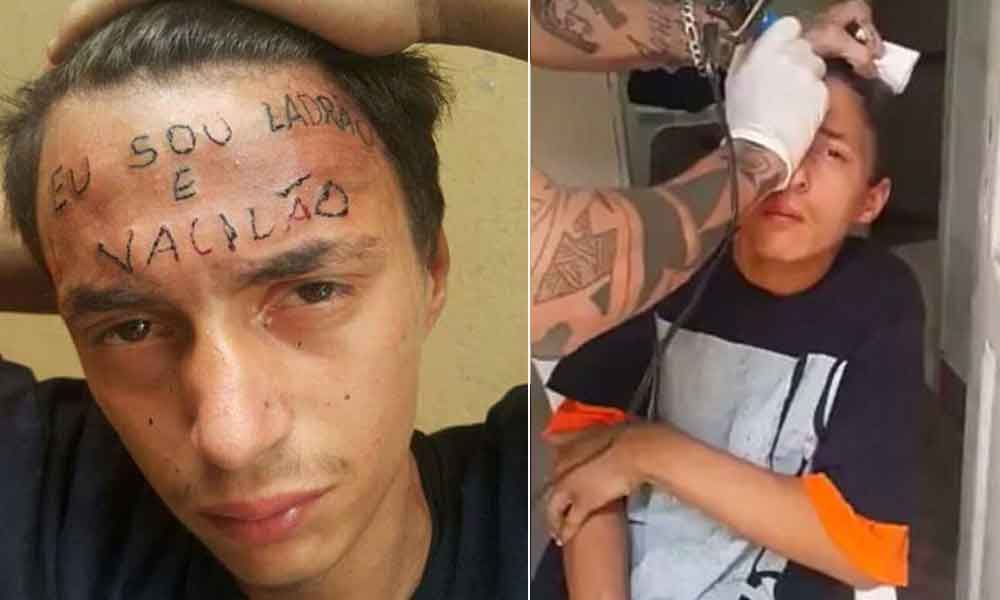 “Soy un ladrón y un tonto”: le tatúan la frente tras capturarlo robando