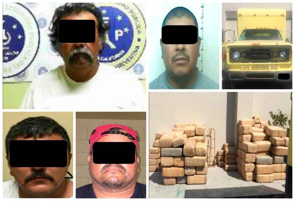 Interceptan cargamento de 2 toneladas de marihuana en Tijuana; 4 detenidos