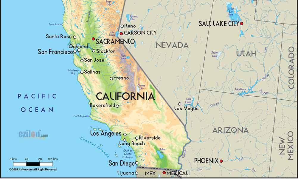 Proponen dividir el estado de California en dos