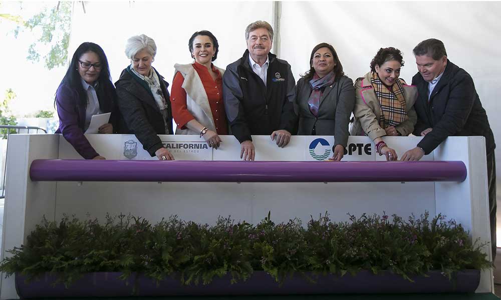 Inauguran la Línea Morada, la obra permitirá que las aguas residuales fluyan a lo largo del Río Tecate