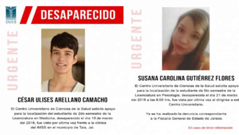 Alerta en Jalisco por desaparición de otros dos estudiantes