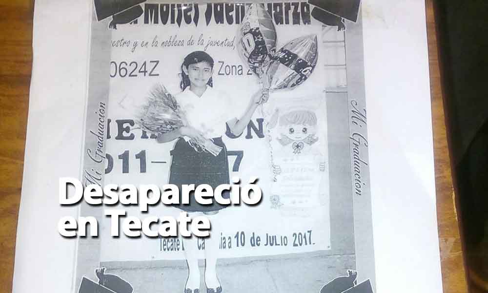 ¡Urgente! Se busca joven desaparecida en Tecate