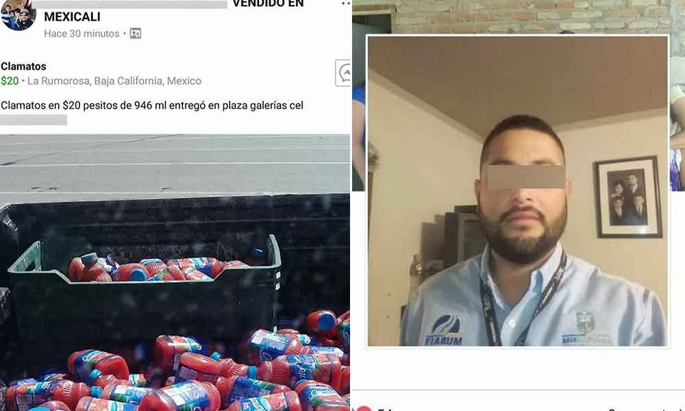 Empleado de FIARUM vende clamatos rapiñados tras volcadura de tráiler en La Rumorosa