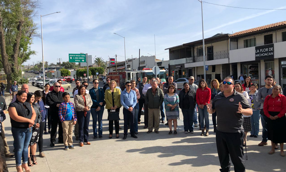 Conmemoran en Tecate octavo aniversario del sismo que afectó la capital del estado