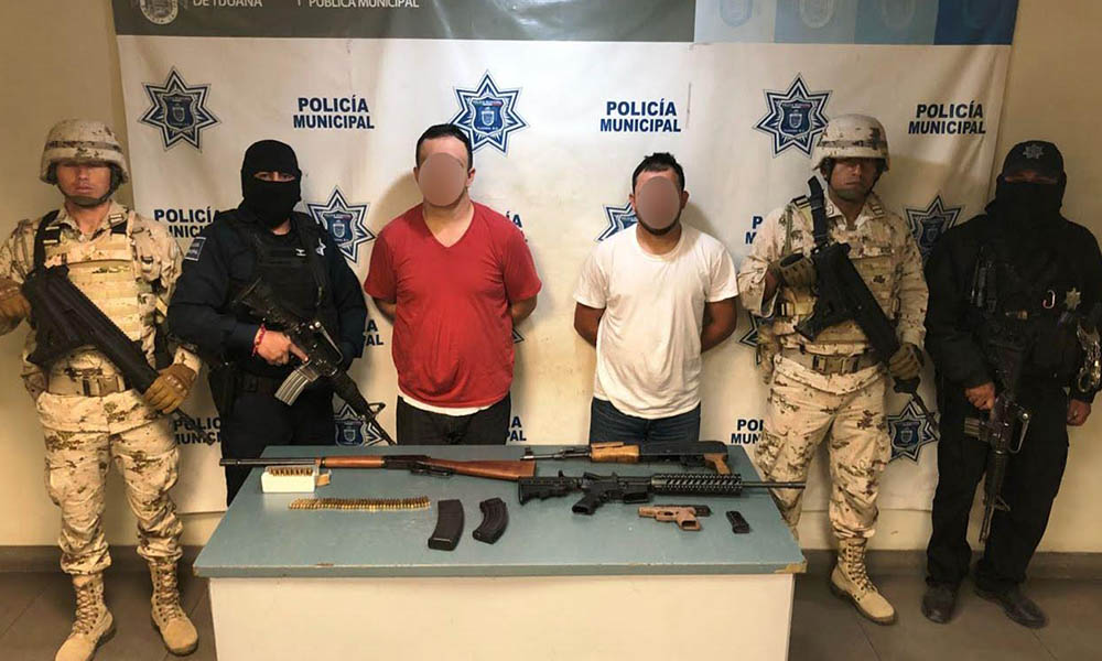 Incautan arsenal en la colonia Mariano Matamoros en Tijuana