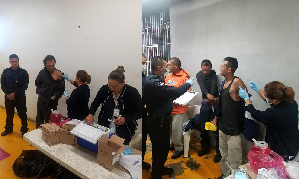 Vacunan a 112 infractores contra Influenza y Tétano en la Estancia Municipal Infractores en Tijuana