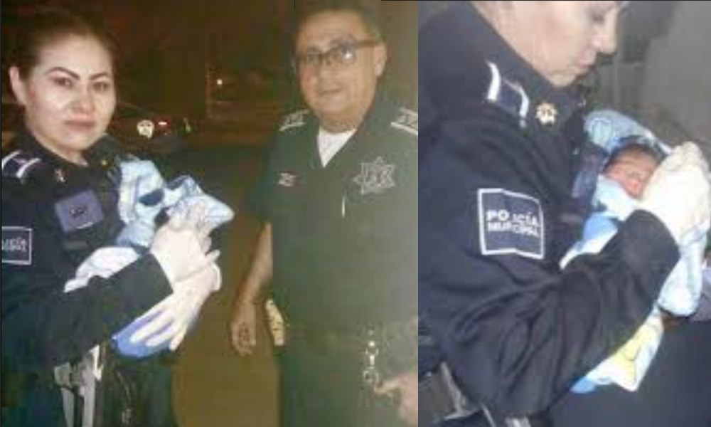 Ayudan dos policías en nacimiento de un bebé en Mexicali