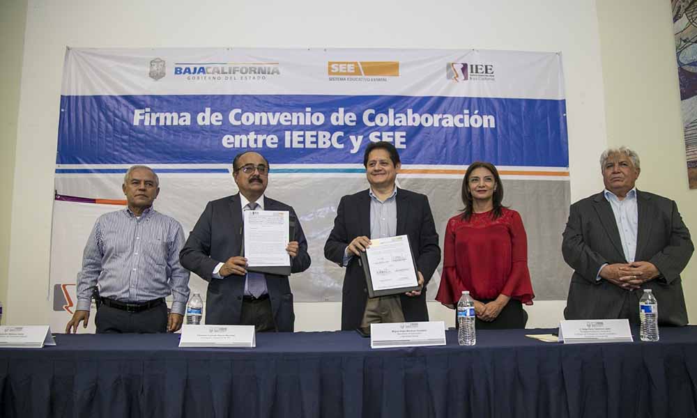 Firman convenio para promover cultura cívica y Política en Baja California
