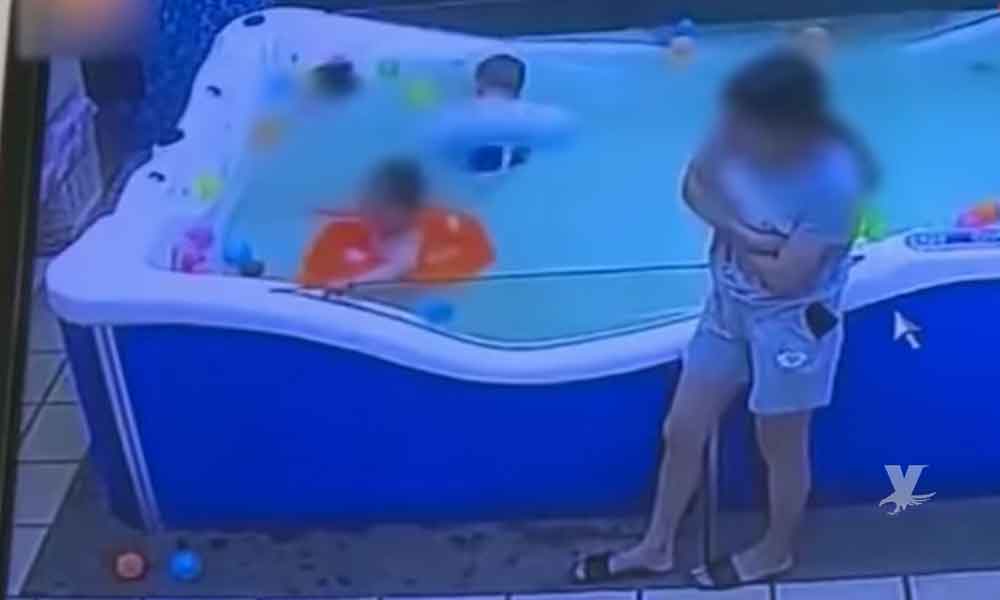 (VIDEO) Bebé de 7 meses estuvo a punto de morir ahogado
