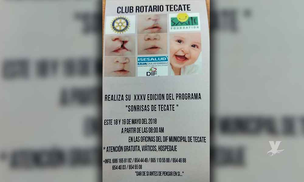 Club Rotario Tecate presenta la edición XXXV del programa “Sonrisas de Tecate”