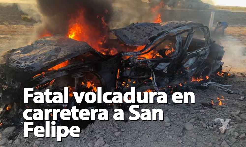 ¡Tragedia! Un muerto tras fatal volcadura en carretera Mexicali- San Felipe