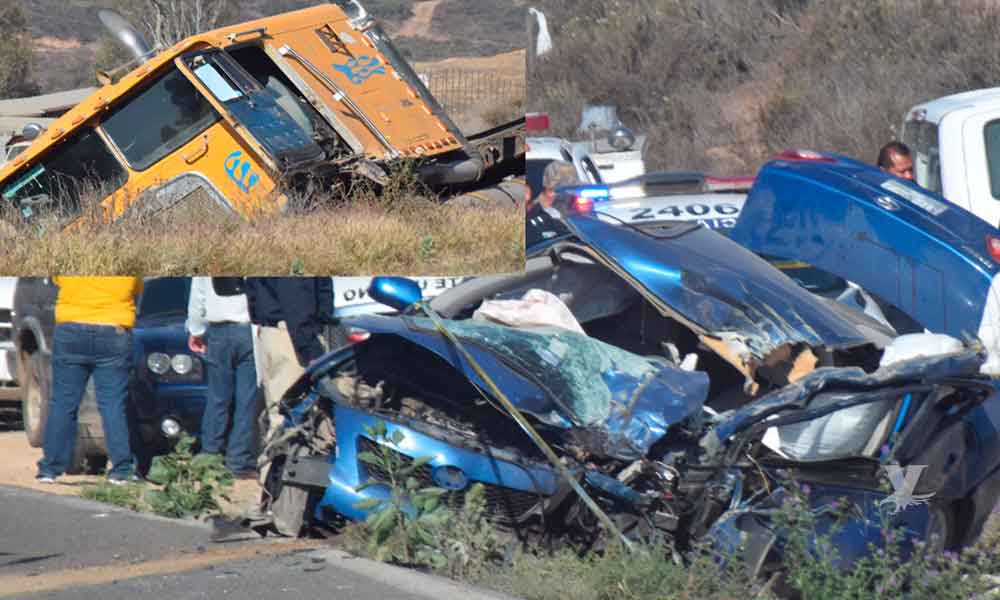 Fatal accidente en carretera de Ensenada, una persona muerta y otra lesionada