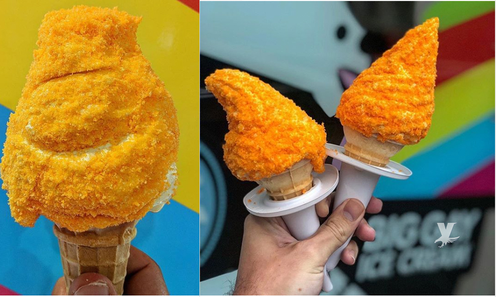 Crean helado con sabor a “Cheetos”, rompiendo record de ventas