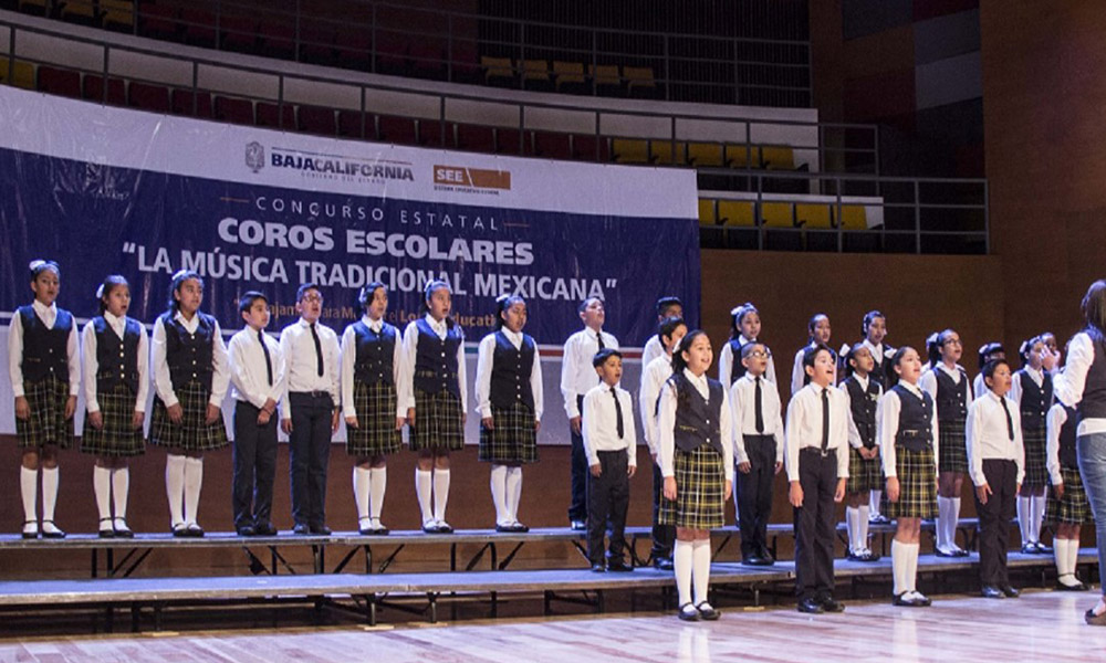 Gana Concurso Estatal de Coros Escolares escuela primaria de Tecate