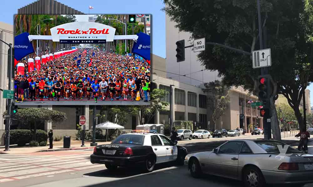 Mujer armada interrumpió el maratón de San Diego