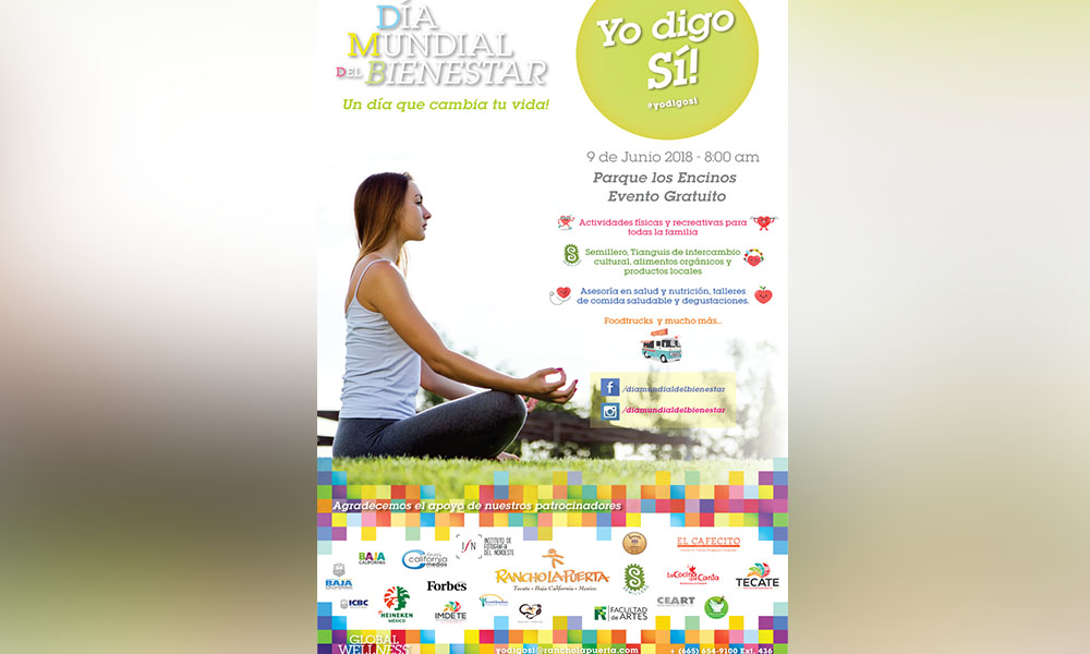 Sumáte a la celebración el Día Mundial del Bienestar este sábado en Tecate