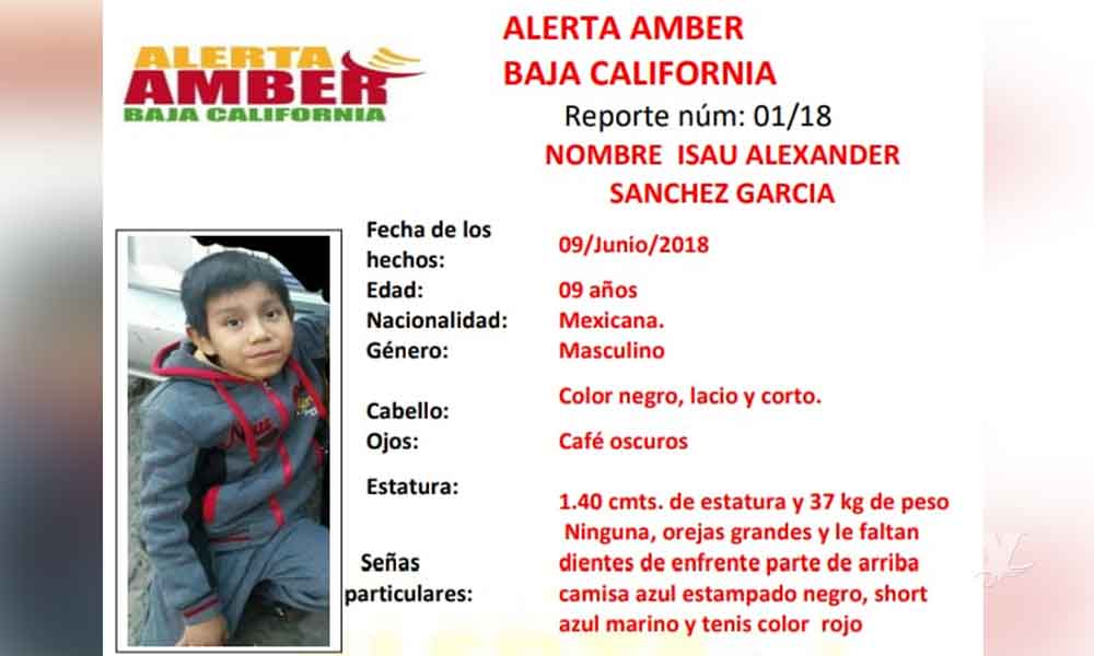 Activan alerta Amber en Baja california para localizar a menor extraviado; familia teme que haya sido secuestrado