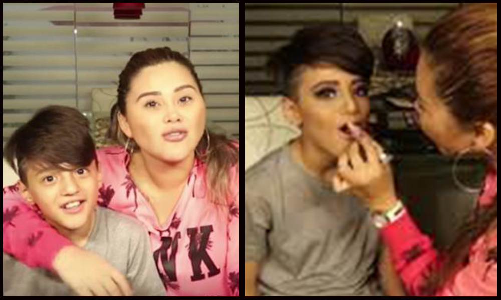 Critican a “Gomita” por maquillar a su hermano como mujer (VIDEO)