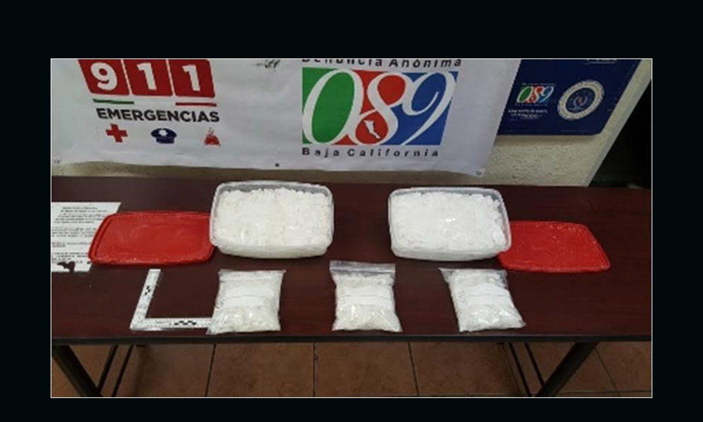 Retiran de la calle cerca de siete kilos de metanfetaminas en Mexicali