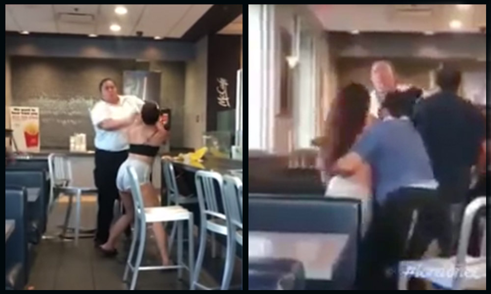 Propina tremenda golpiza una empleada de MC Donald a una cliente (VIDEO)