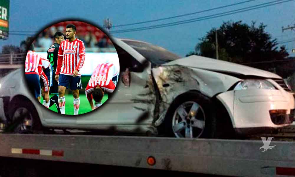 Jugador de las Chivas, Hedgardo Marín sufre aparatoso accidente