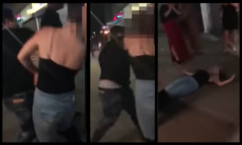 ¡Indignante! Hombre golpea a mujer y la deja inconsciente (VIDEO)