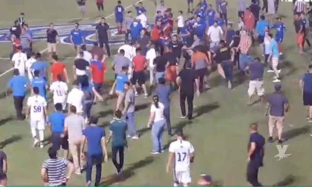 (VIDEO) Final sub-17 del Torneo de Futbol de los Barrios en Mexicali terminó en “batalla campal”