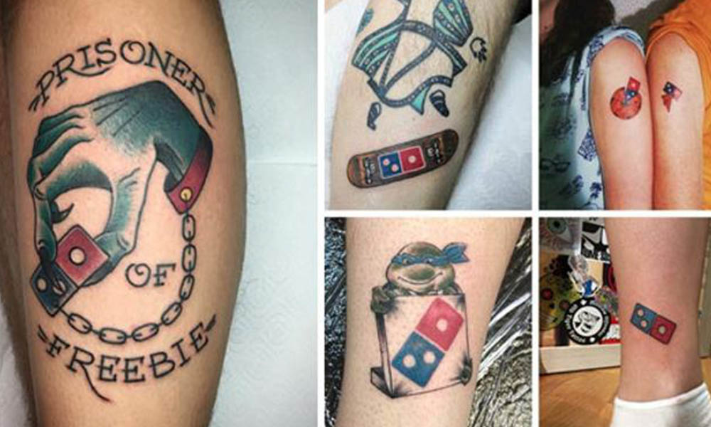 Ofrece Domino’s 100 años de pizza gratis al que se tatúe su logo