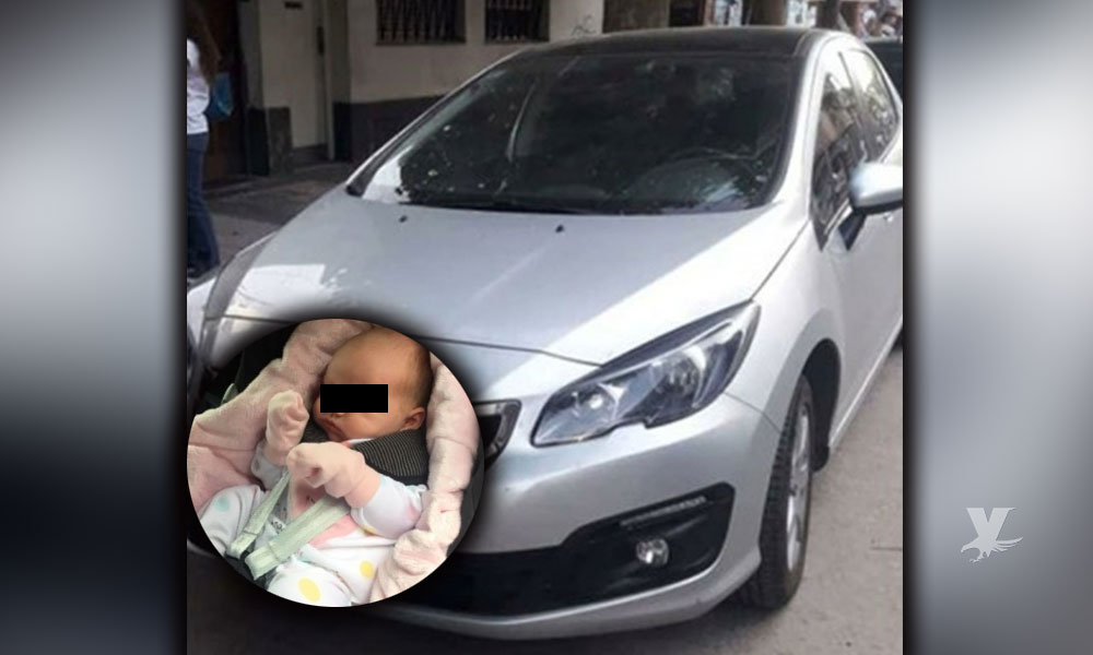 Bebé muere asfixiada dentro de automóvil por culpa del padre
