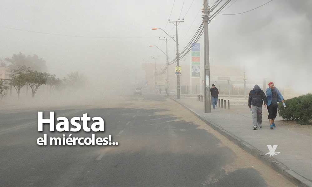 Se mantiene alerta por fuertes vientos de 120 kilómetros por hora hasta el miércoles en Baja California