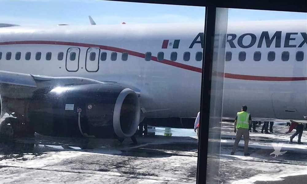 Vuelo de Aeroméxico México-Guadalajara es evacuado debido a una falla e incendio al aterrizar
