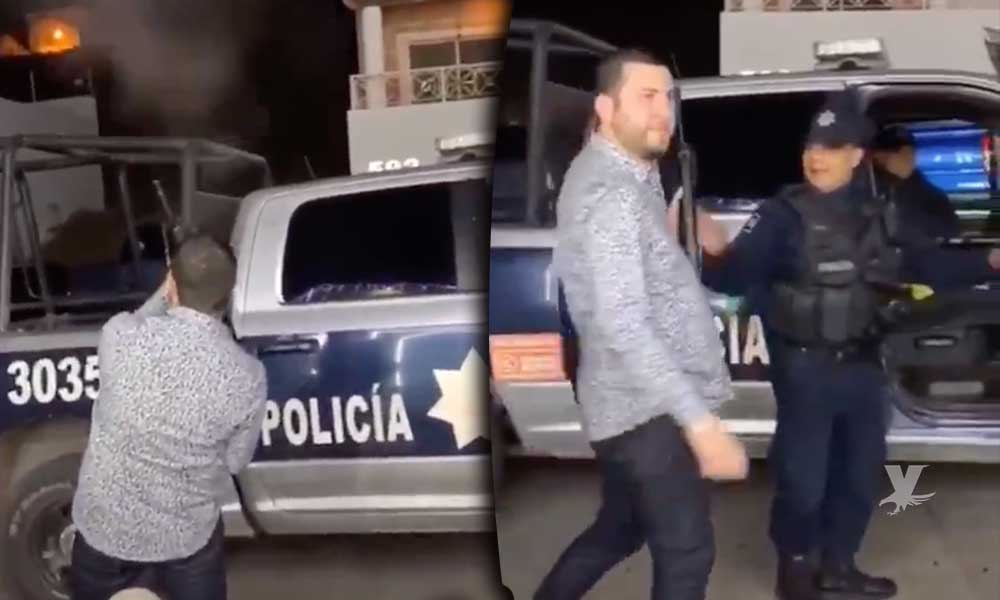 (VIDEO) Policías de Culiacán que prestaron su arma a ciudadano para disparar al aire ya fueron identificados