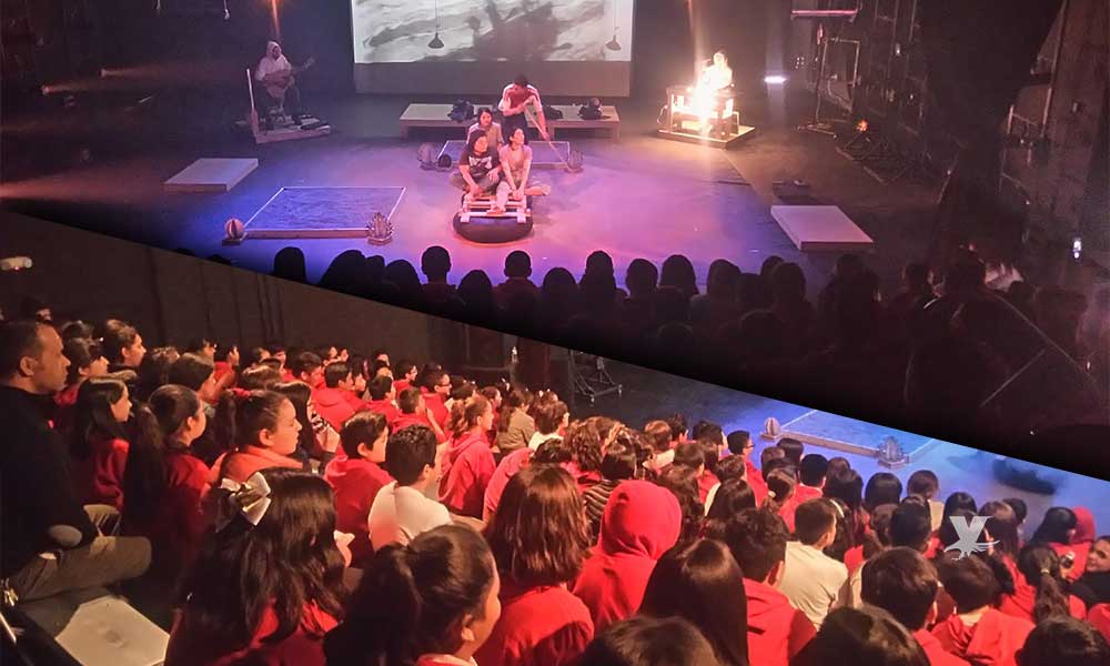 Asisten alumnos de primaria y secundaria a obra de teatro en Tecate