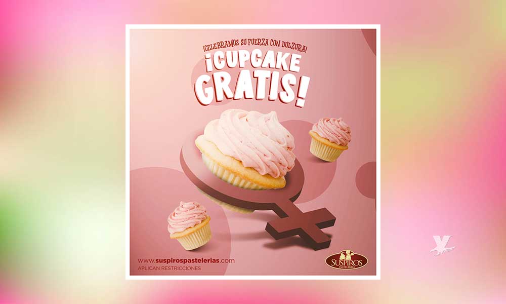 Suspiros Pastelerías regalará a las mujeres un ‘Cupcake rosa’ en su día