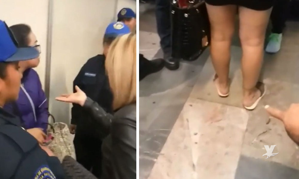 (VIDEO) #LadyChanclas le exige a mujer que le pague sus ‘chanclas’ por haberla pisado y romper su calzado