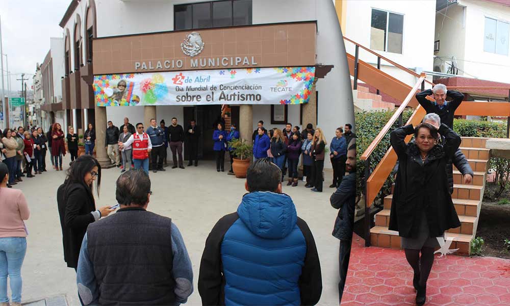 Realizan simulacro de sismo en oficinas de Gobierno en Tecate