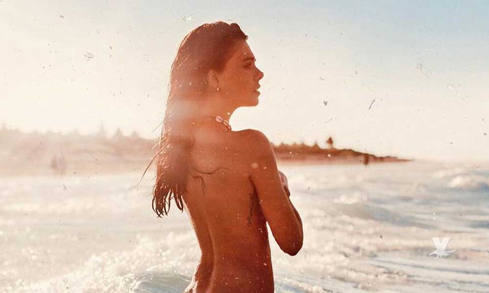 Livia Brito publica foto en vestido transparente mojado y sin ropa interior