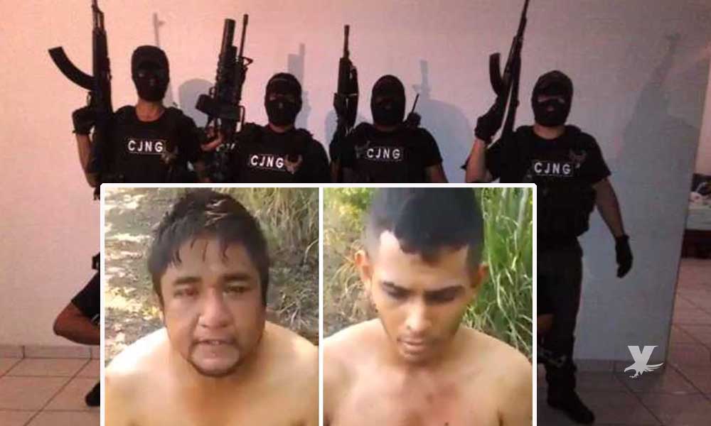 (VIDEO) Sicarios de CJNG torturan a supuestos secuestradores y asesinos de militares