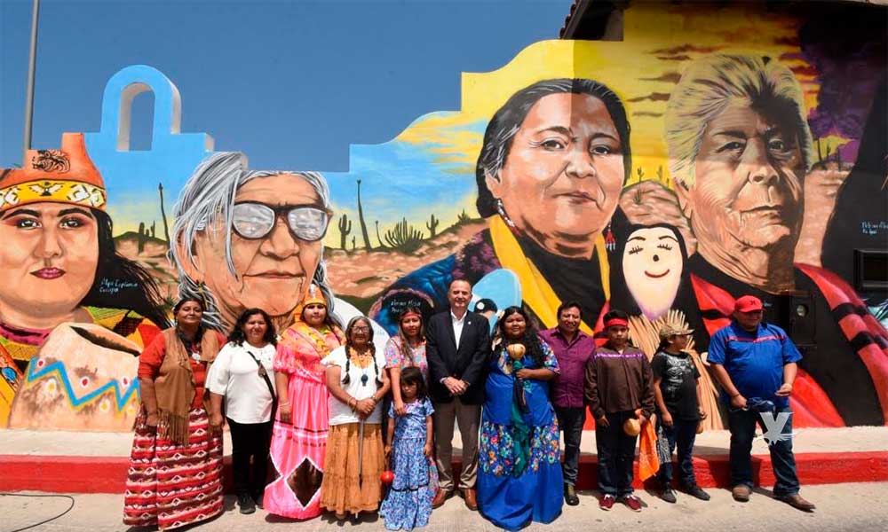 Inauguran mural de mujeres indígenas de Baja California