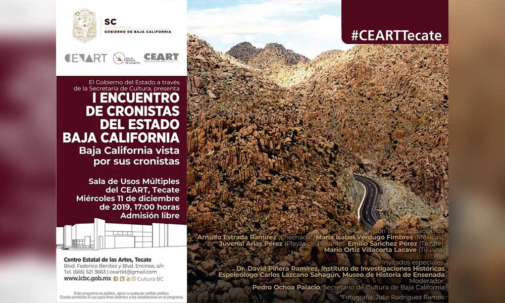 Histórico encuentro de cronistas de baja california tendrá lugar en el CEART de Tecate