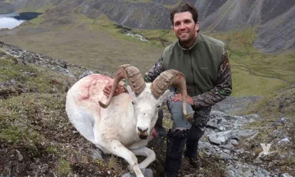 Hijo de Donald Trump caza oveja en peligro de extinción y lo “presume” en una fotografía
