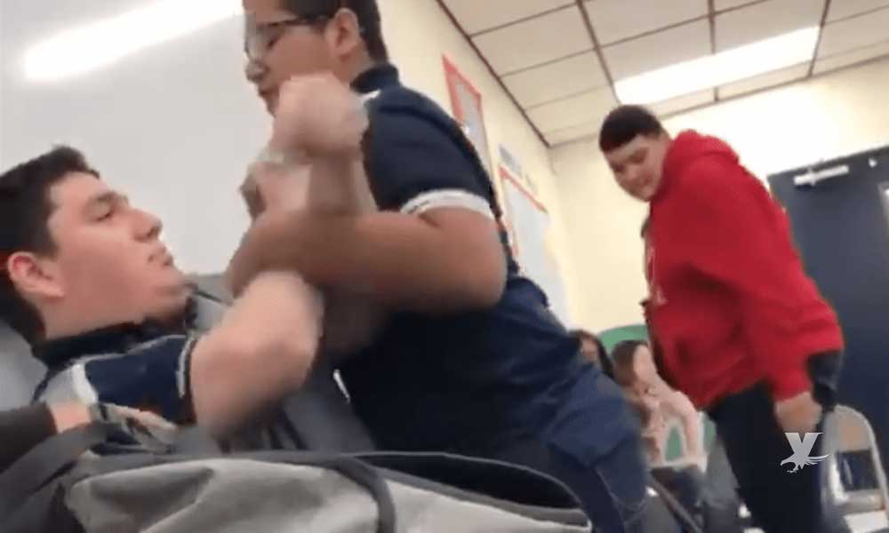 (VIDEO) Agrede a compañero con autismo, fue defendido por otro estudiante