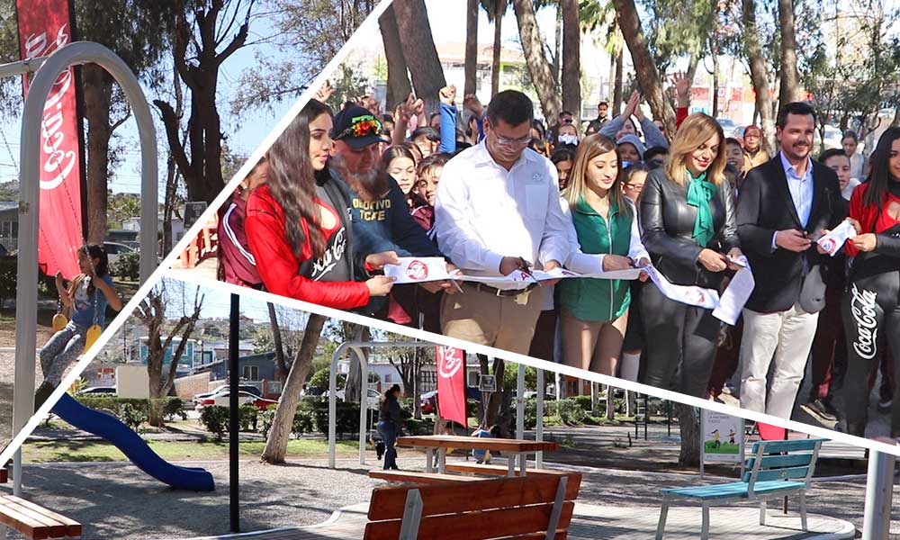 Inauguran espacio activo Coca-Cola en Parque Margarita Maza de Juárez en Tecate