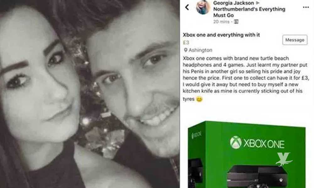 Vendió el Xbox One de su marido en 80 pesos al descubrir su infidelidad