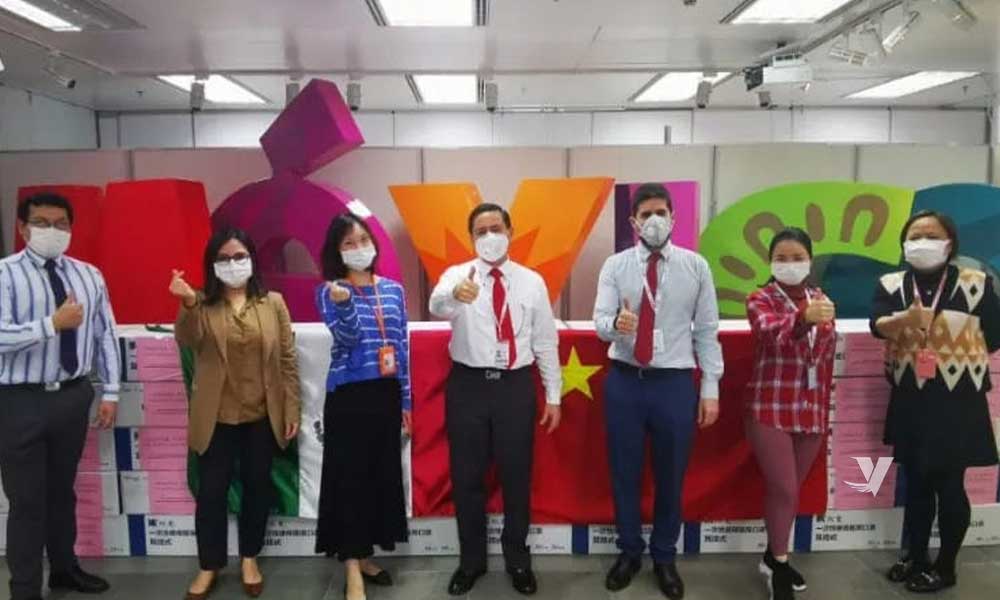Donan autoridades de Dongguan, China mascarillas faciales a Tijuana